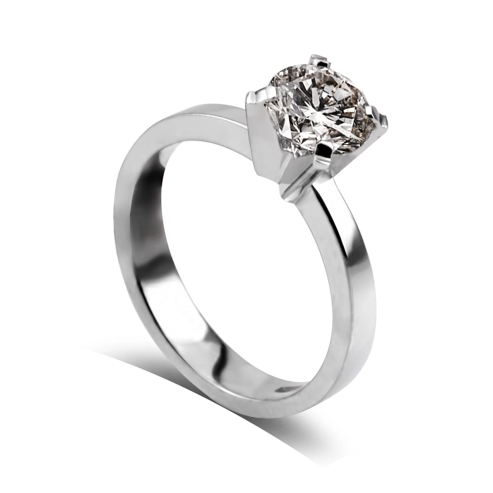 image Baltā zelta gredzens ar briljantu